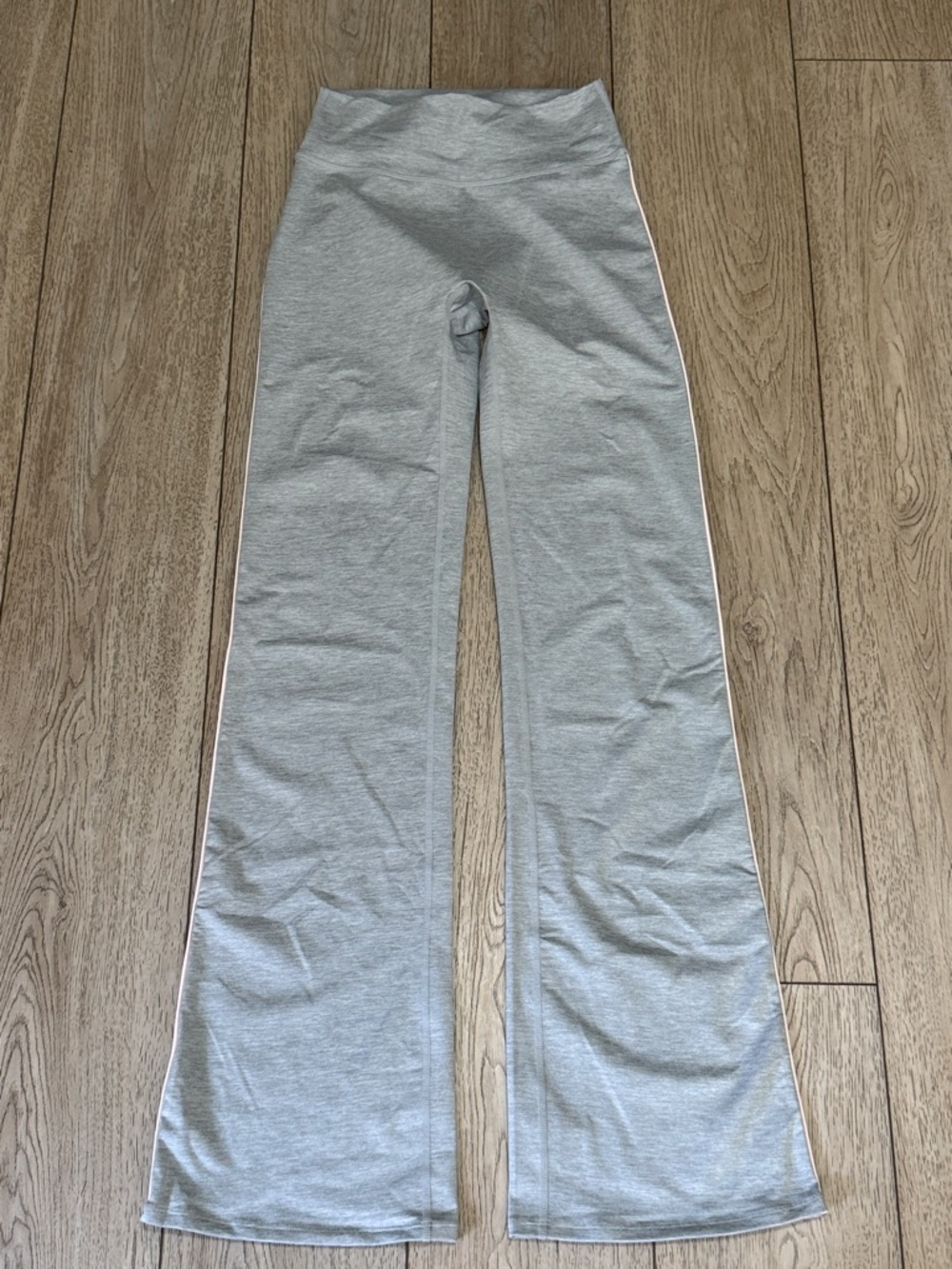 Frankie's Bikinis Gray Flare Leggings with Side Trim